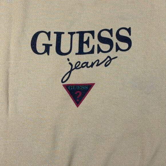 Vintage Guess Jeans USA Sweatshirt Mens Size XL Yellow Crewneck 90s Pullover - Picture 2 of 8
